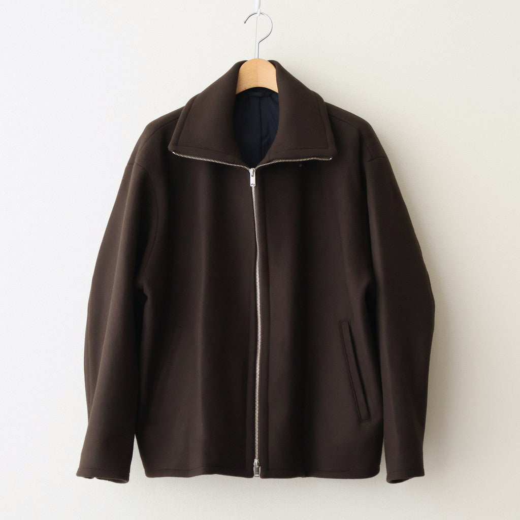 Melton Stand Collar Zip Blouson #BROWN [YK25FW01034B]