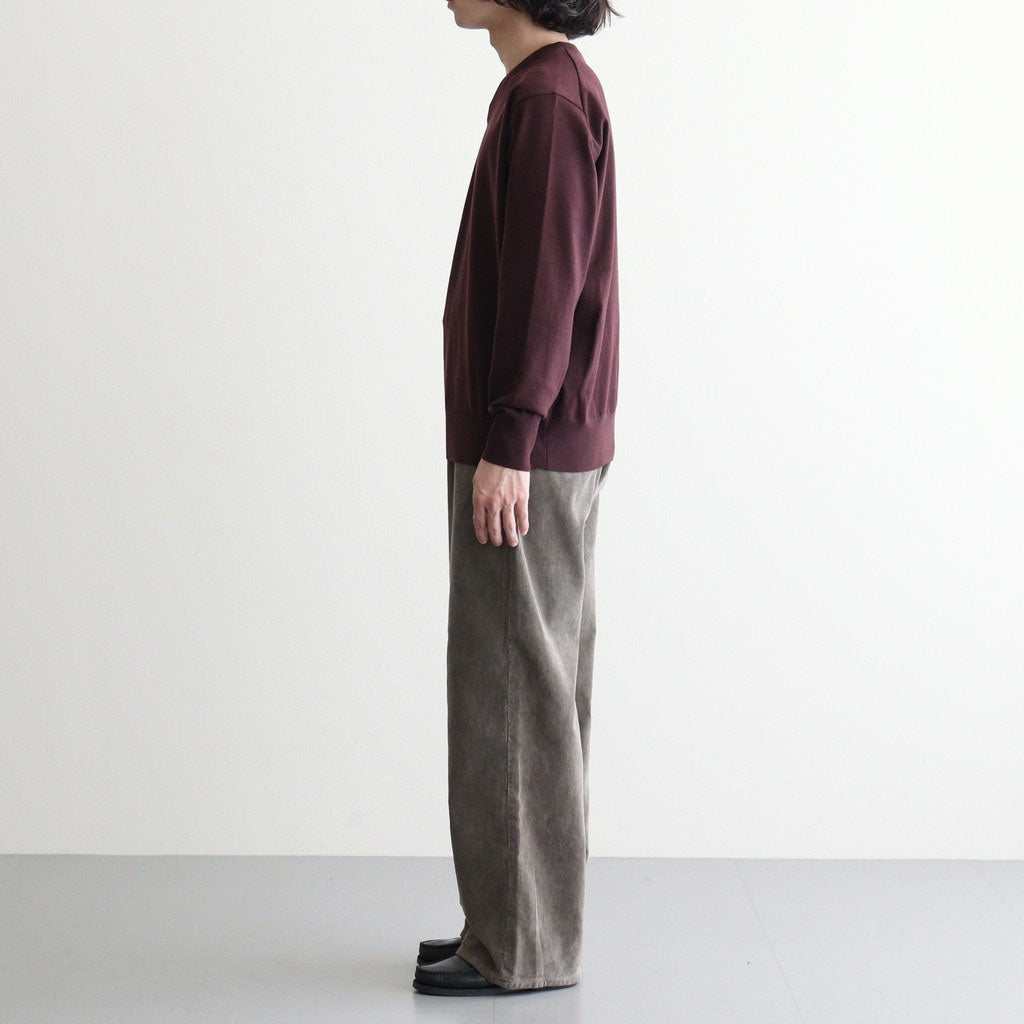 HIGH TWIST WOOL KNIT V-NECK P/O #RED BROWN [A26AV02CK]