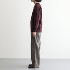HIGH TWIST WOOL KNIT V-NECK P/O #RED BROWN [A26AV02CK]