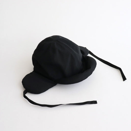 PADDED BRIM & EAR CAP #BLACK [NO.26077]