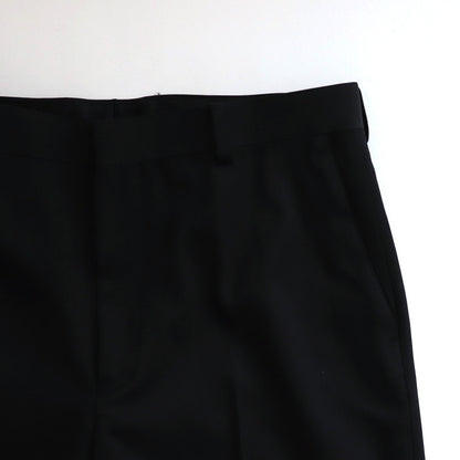 LIGHT WOOL MAX GABARDINE SLACKS #TOP BLACK [A25SP02MG]