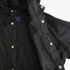 綿麻ツイル 製品洗い モッズコート #BLACK [HQ-C002-051]