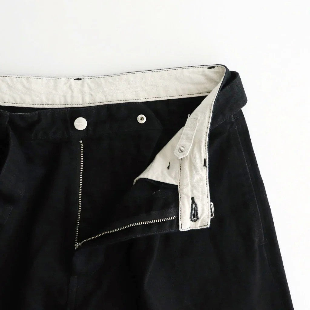 Selvage Denim Belted Pants #BLACK_WASHED [GU261-40064RB]
