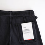 Selvage Denim Belted Pants #BLACK_DARK FADE [GU261-40064DB]