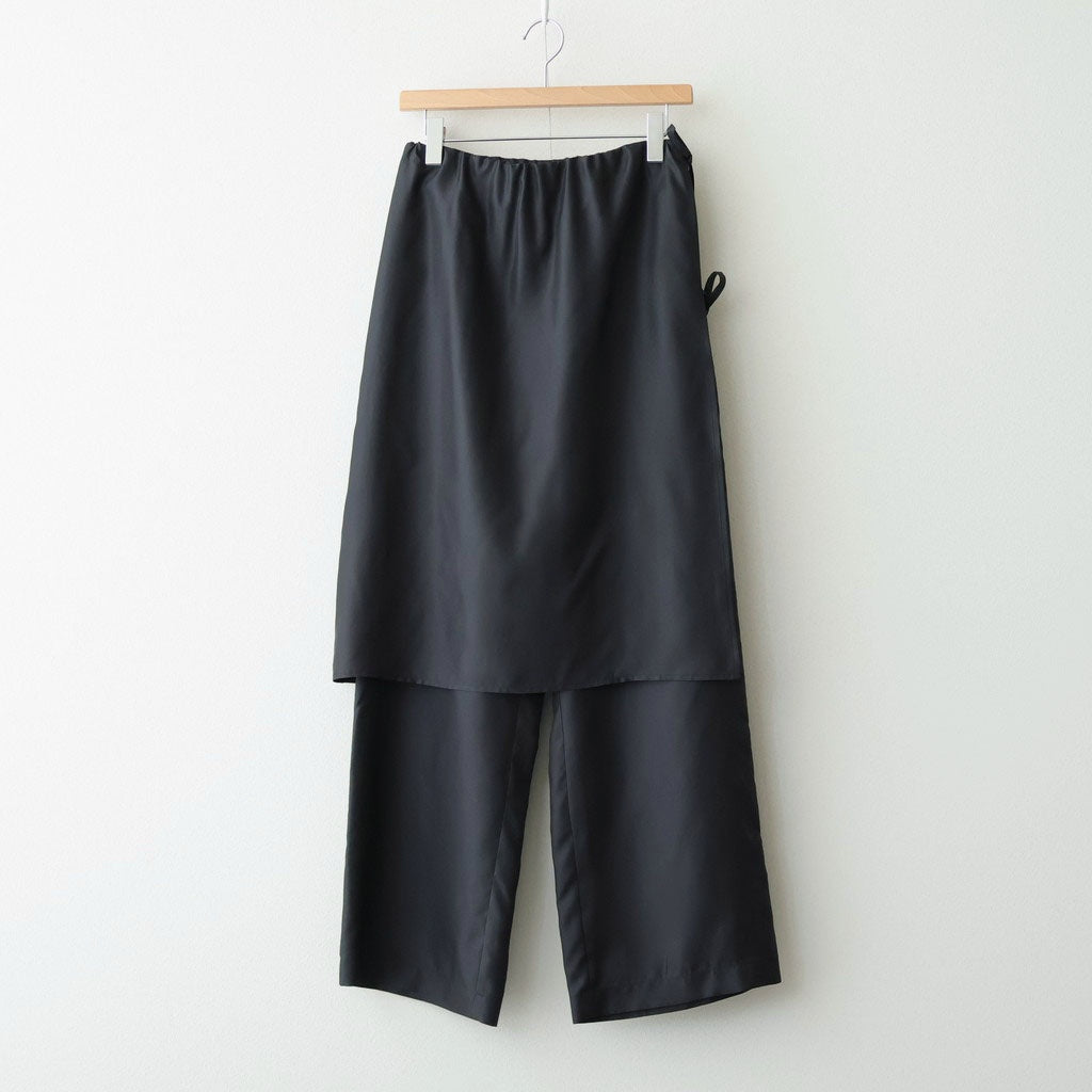 Cupro Layered Pants #BLACK [I26SS-PT186]