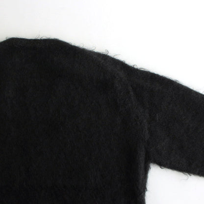 BRUSHED SUPER KID MOHAIR KNIT P/O #INK BLACK [A24AP05KM]