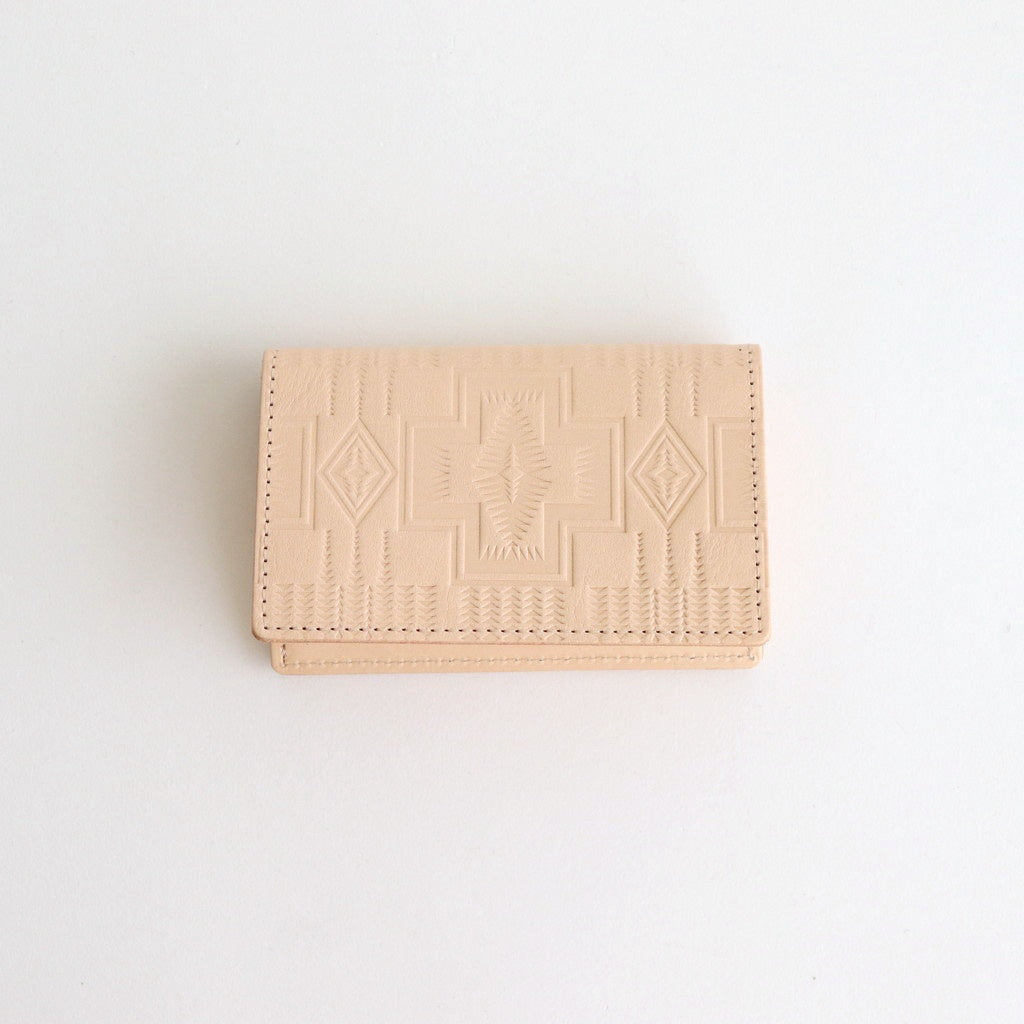 Pendleton - folded card case #natural/Harding emboss [pd-c-fcc]