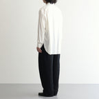 COTTON SILK OVERSIZED LS SHIRT #CREAM [ST.1666]
