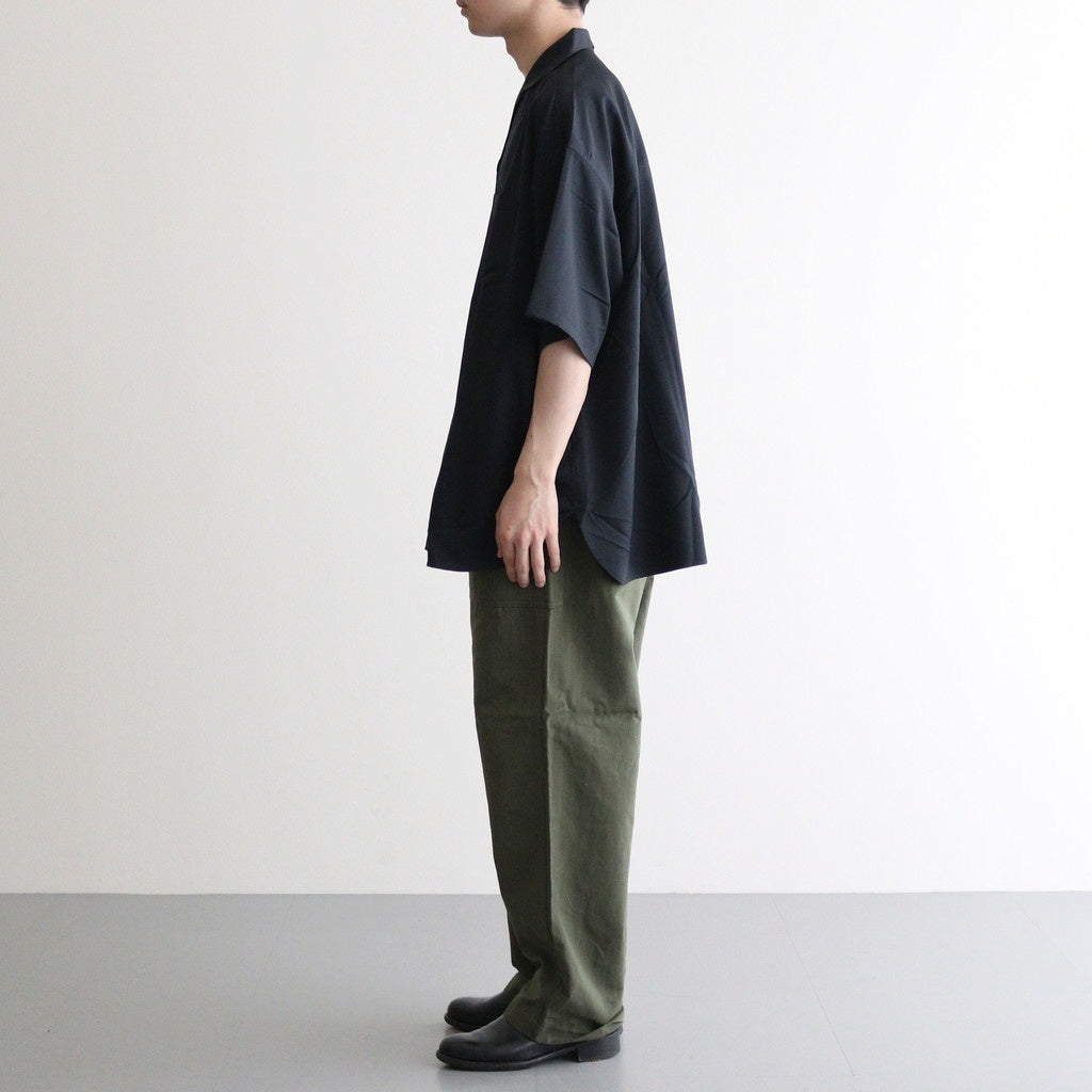 COOLFIBER OPEN COLLAR S/S SHIRT #BLACK [FSC251-50134]