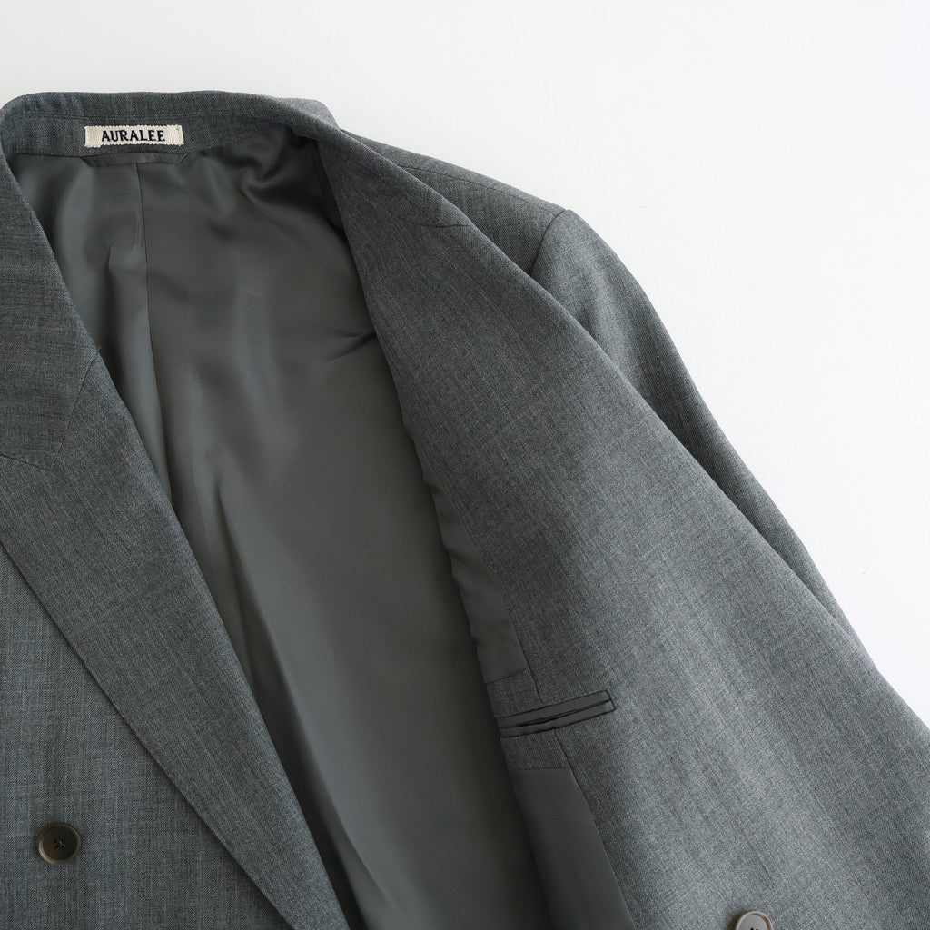 BLUEFACED WOOL DOUBLE-BREASTED JACKET #GRAY STRIPE [A25AJ04BS]