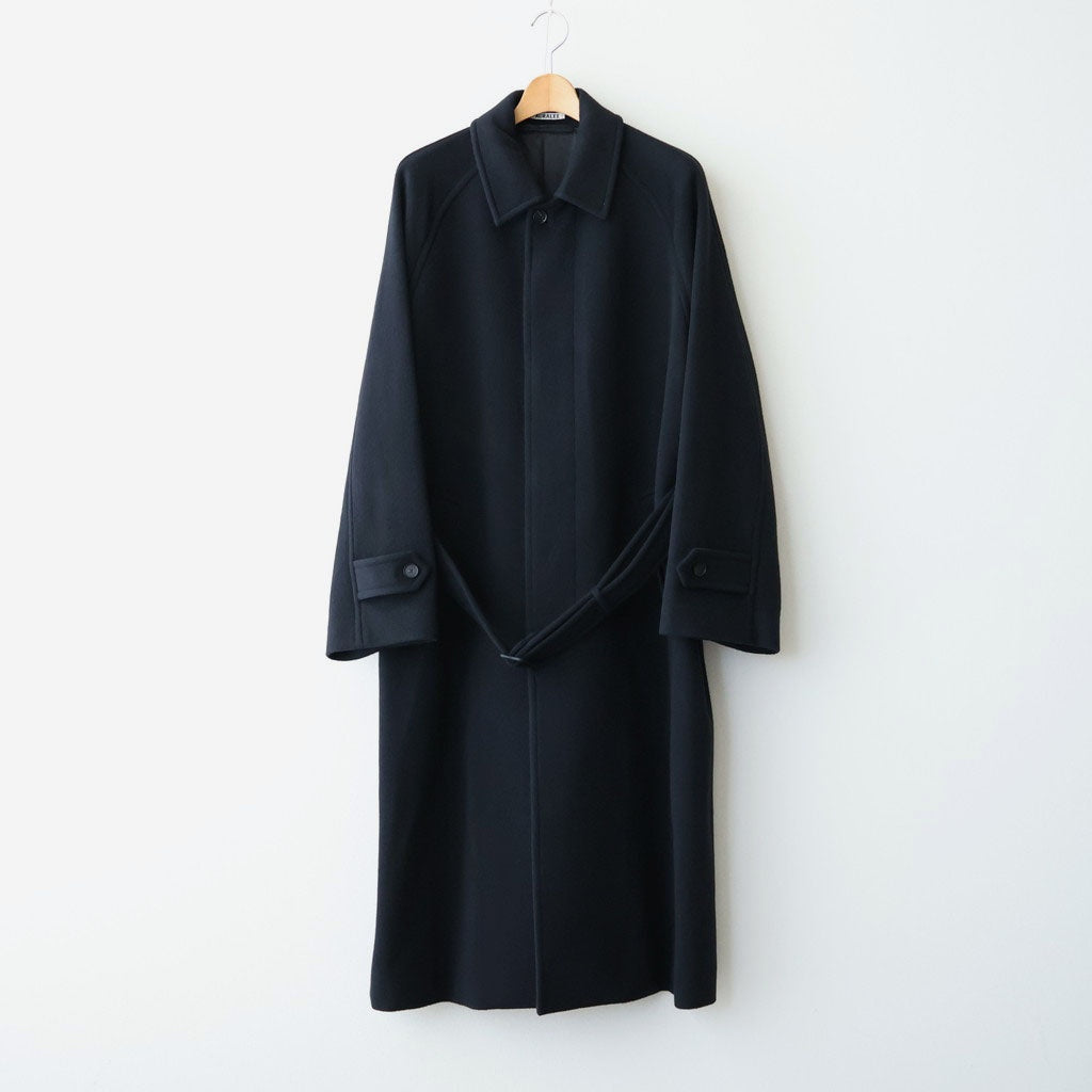 SUPER FINE WOOL MOSSER SOUTIEN COLLAR COAT #BLACK [A26AC01WM]