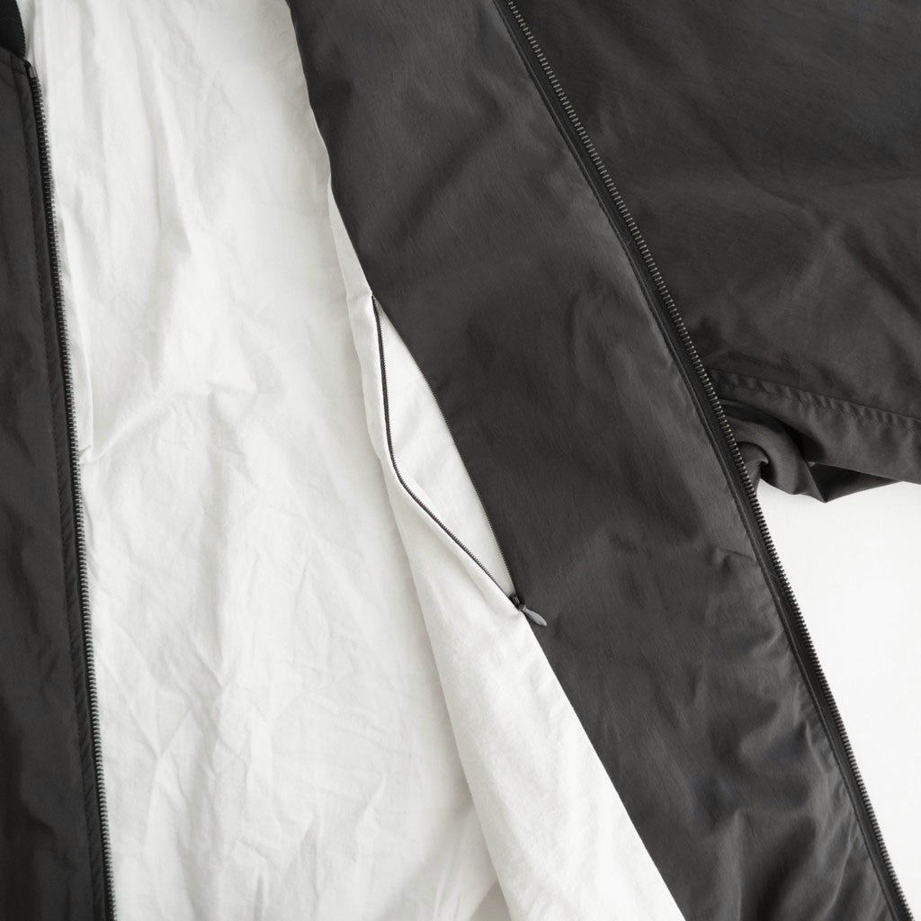FIBRIL NYLON SATIN FLIGHT JACKET #CHARCOAL GRAY [JKAGLW0200]