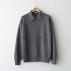 CASHMERE NEP KNIT POLO #MIX GRAY [A26AP02NE]