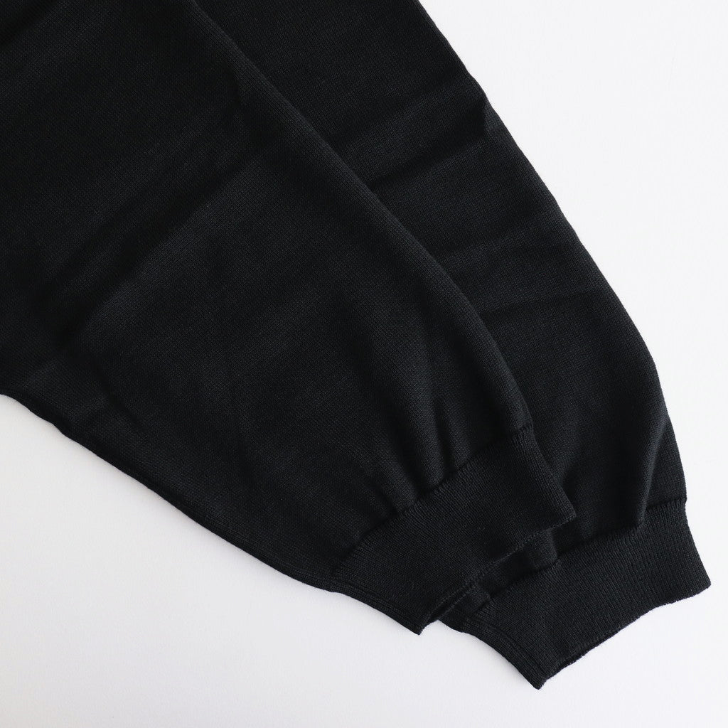 Worsted polyester jersey sweater #BLACK [HN-N001-051]