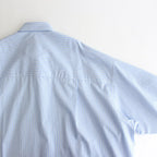 SIDOGRAS L/S Oversized Regular Collar Shirt #SAX STRIPE [GM252-50010]