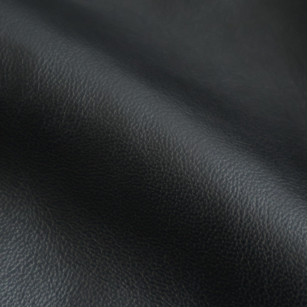 MOUTON COLLAR SHEEP LEATHER ZIP JACKET #BLACK [ST.1216]