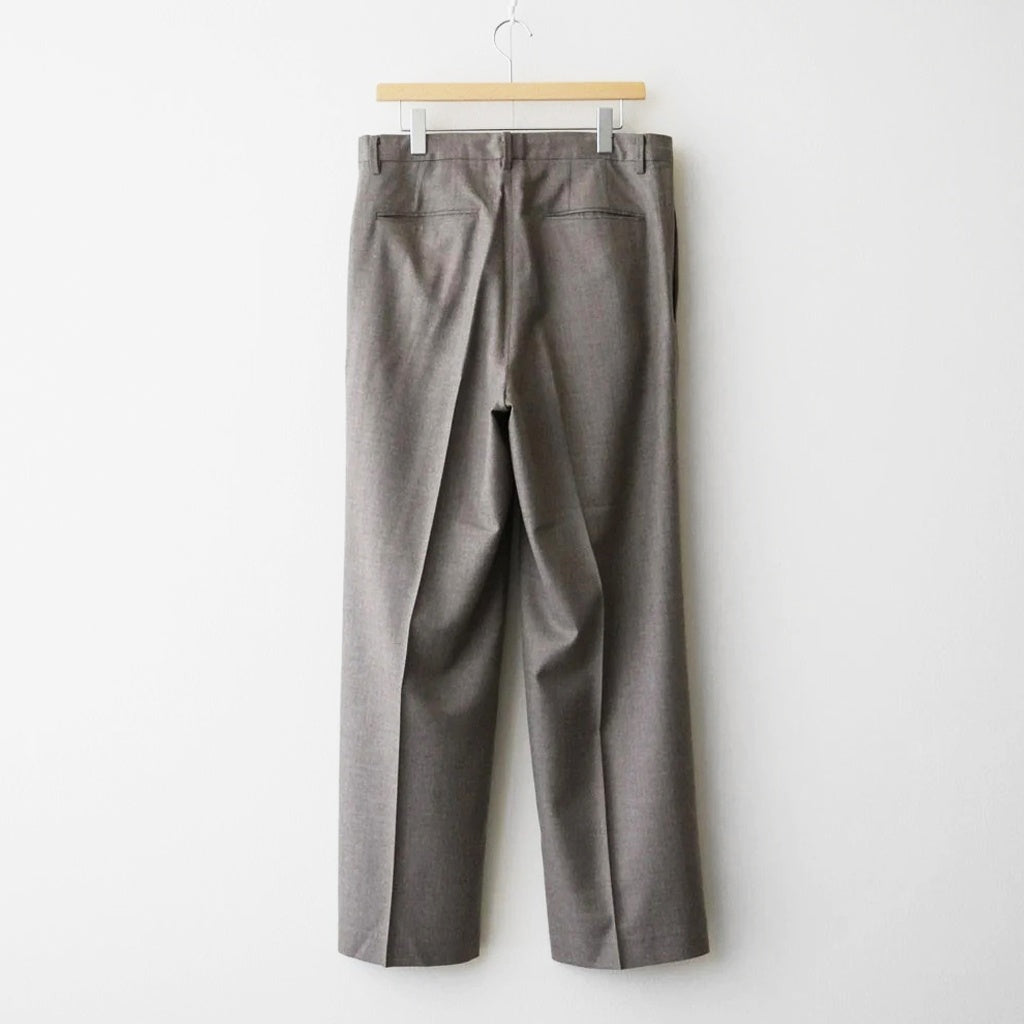 SUPER LIGHT WOOL TWO-TUCK SLACKS #TOP BROWN [A26AP05OS]