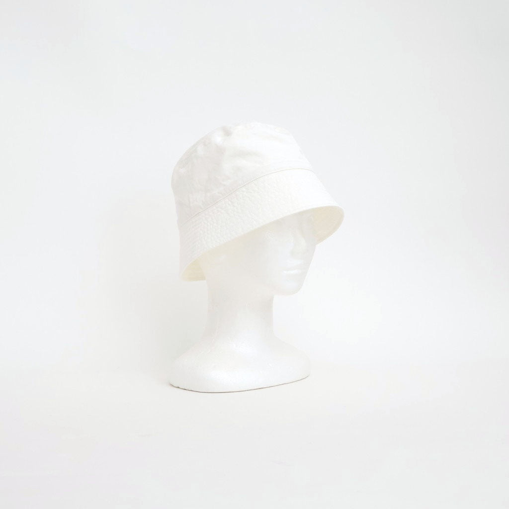 frikakeさま専用KIJIMA TAKAYUKI BUCKET HAT 白 KIJIMA TAKAYUKI (キジマタカユキ) POLY LINEN CHAMBRAY BUCKET HAT