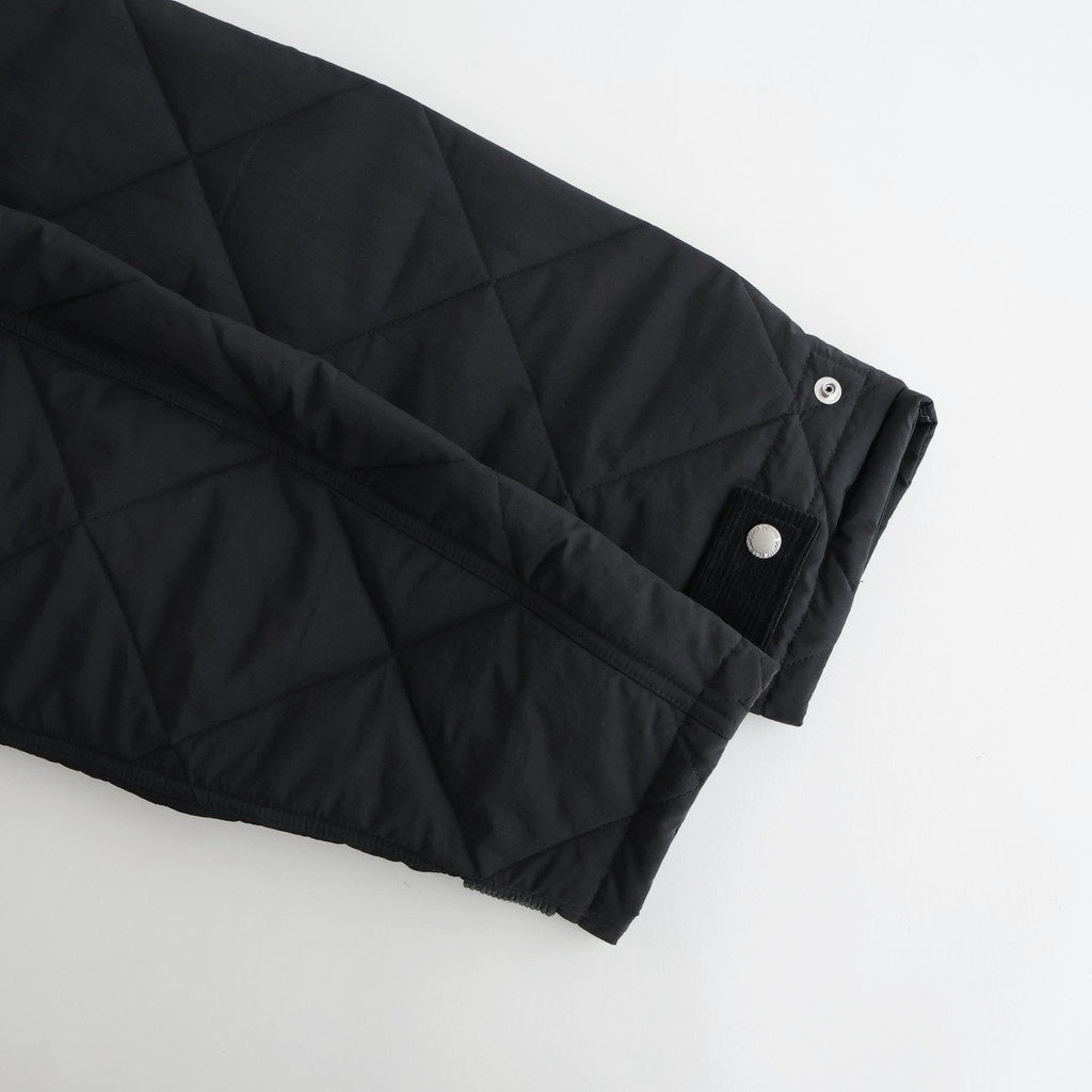 ナイロンタッサーキルトコート #BLACK [HP-J026-051]