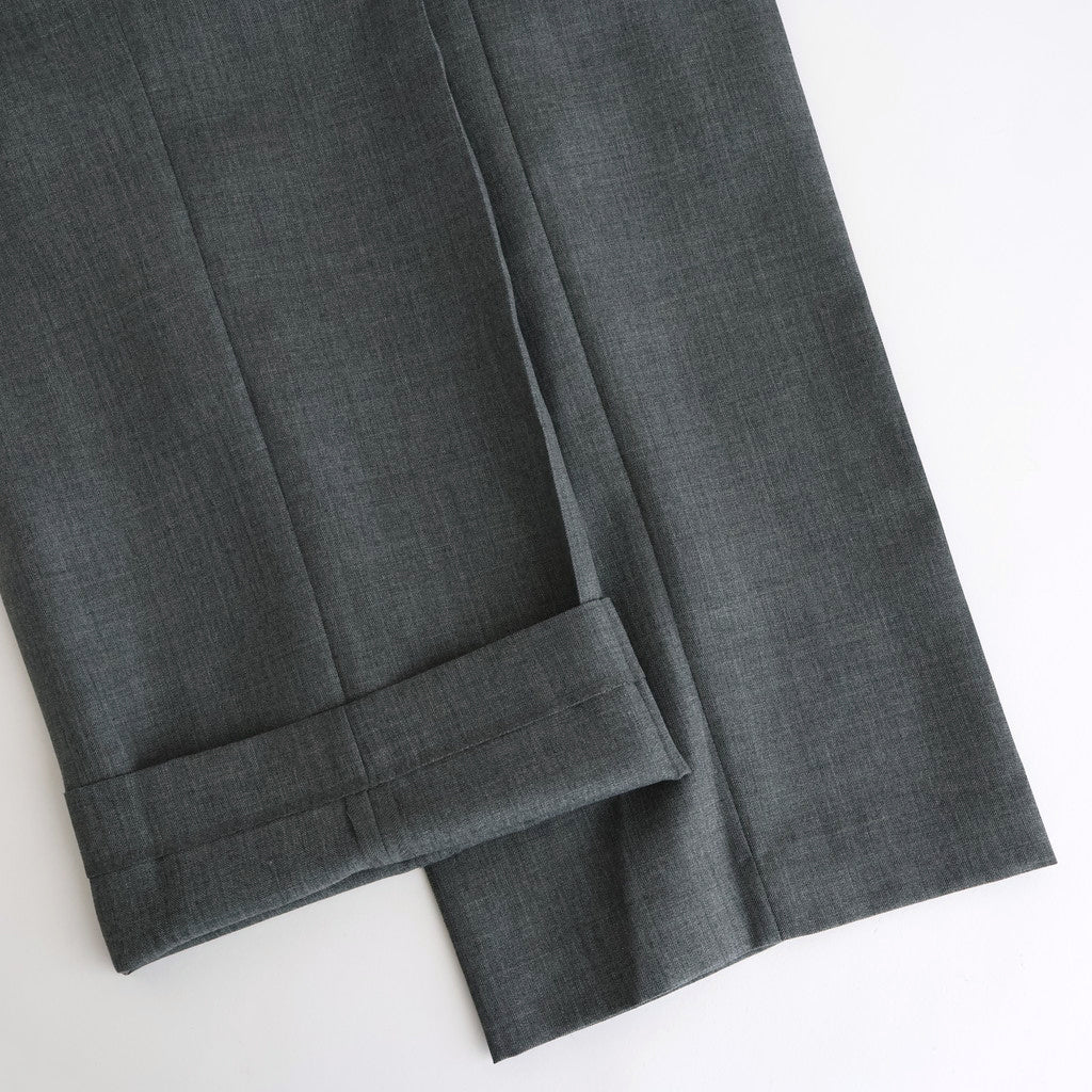 BLUEFACED WOOL TWO-TUCK SLACKS #GRAY STRIPE [A25AP05BS]