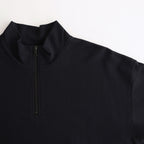 ELASTIC HIGH GAUGE SWEAT HALF ZIP P/O #INK BLACK [A25SP01NU]