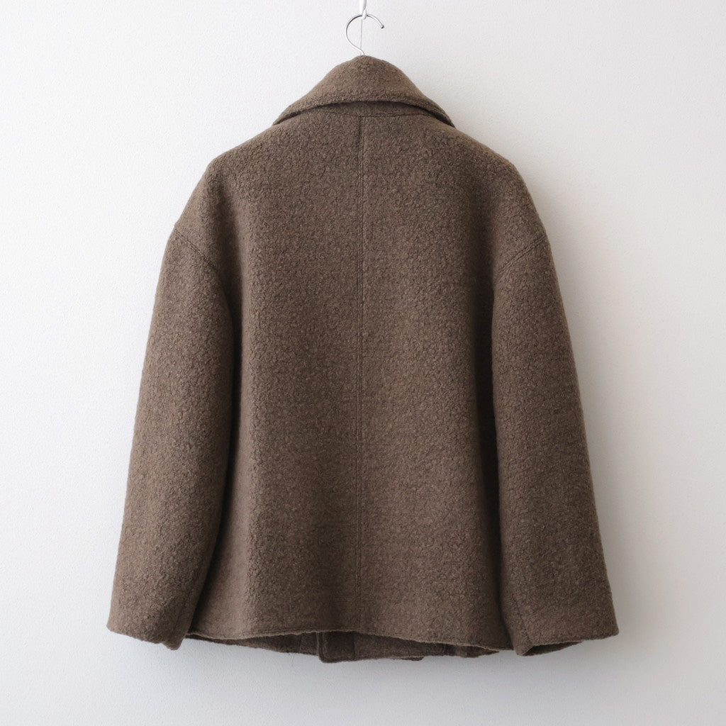 【新品未使用・タグ付き】Standcollar Boucle Jacket STANDCOLLAR BOUCLE JACKET|スタンドカラー ブークレ ジャケット