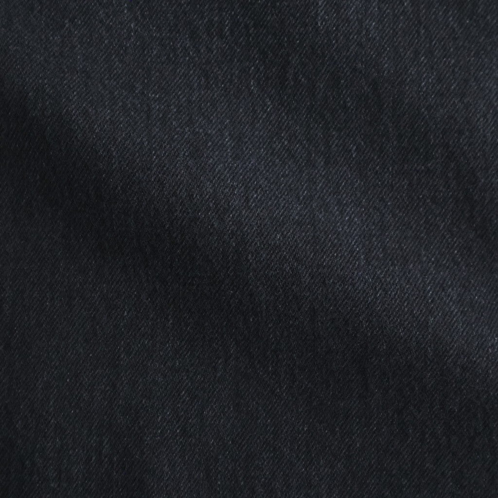 Selvage Denim Five Pocket Wide Straight Pants #BLACK DARK FADE [GU263-40059DB]