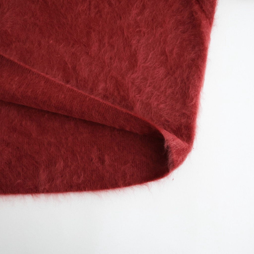 ROYAL CASHMERE FUR V NECK SWEATER #RED [KRAGLW0910]