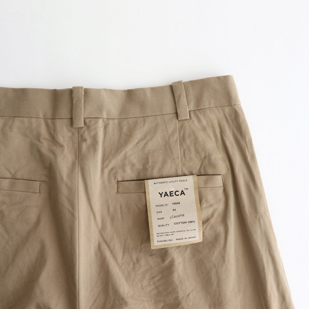 CHINO CLOTH PANTS TWO TUCK STRAIGHT #khaki [15606]