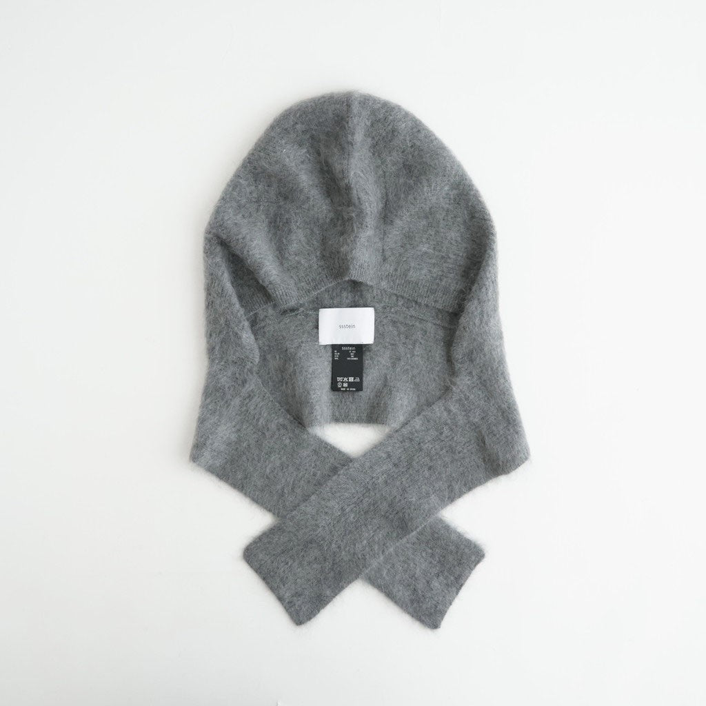 CASHMERE SHAGGY BALACLAVA #GREY [ST.1633]