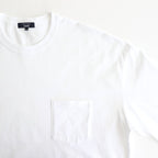 綿天竺 製品プリント S/S ポケットTシャツ #WHITE [HO-T015-051]