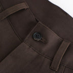 BRUSHED CHINO ONE TUCK WIDE PANTS #BROWN [ST.1399]