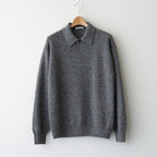 CASHMERE NEP KNIT POLO #MIX GRAY [A26AP02NE]