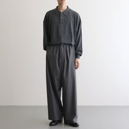 High Gauge Knit Oversized L/S Polo #GRAY [GM243-80315B]