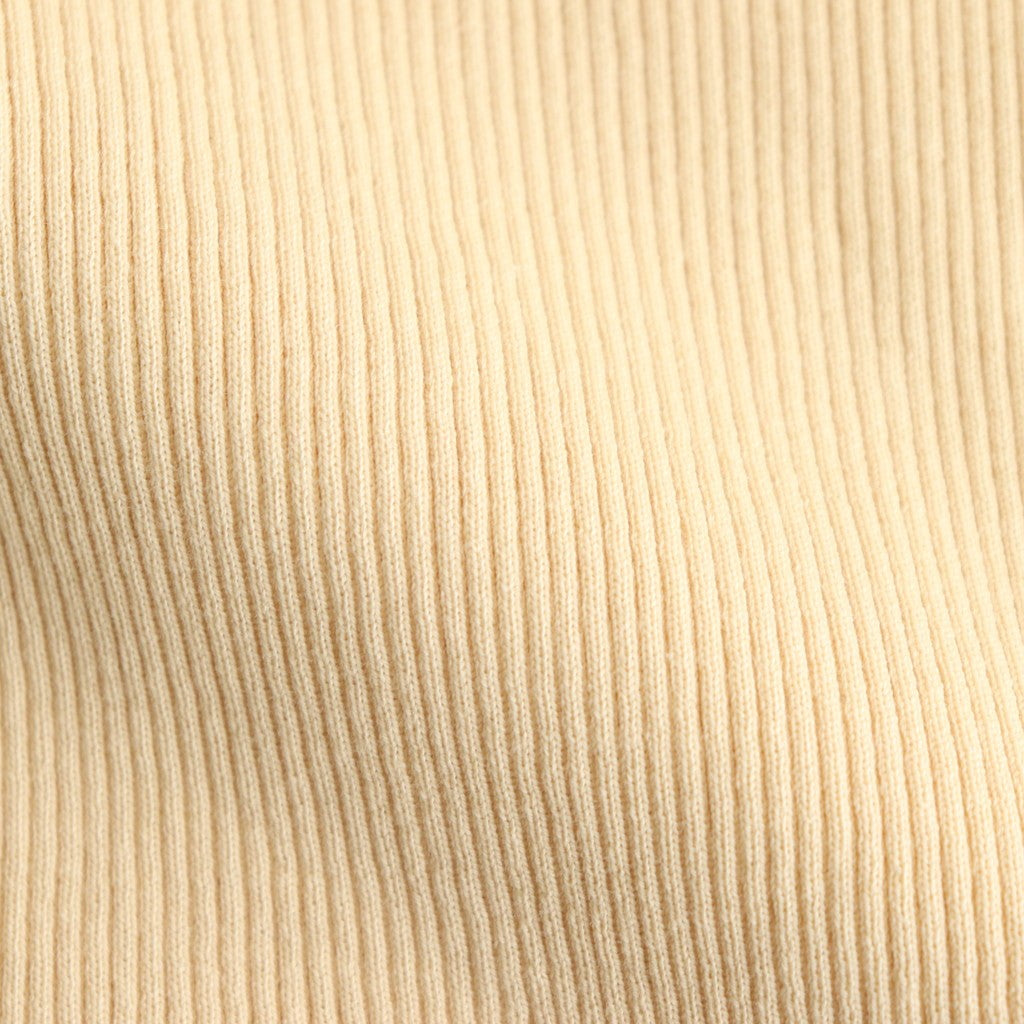 COTTON HIGH GAUGE RIB KNIT POLO #YELLOW [A00P01HR]