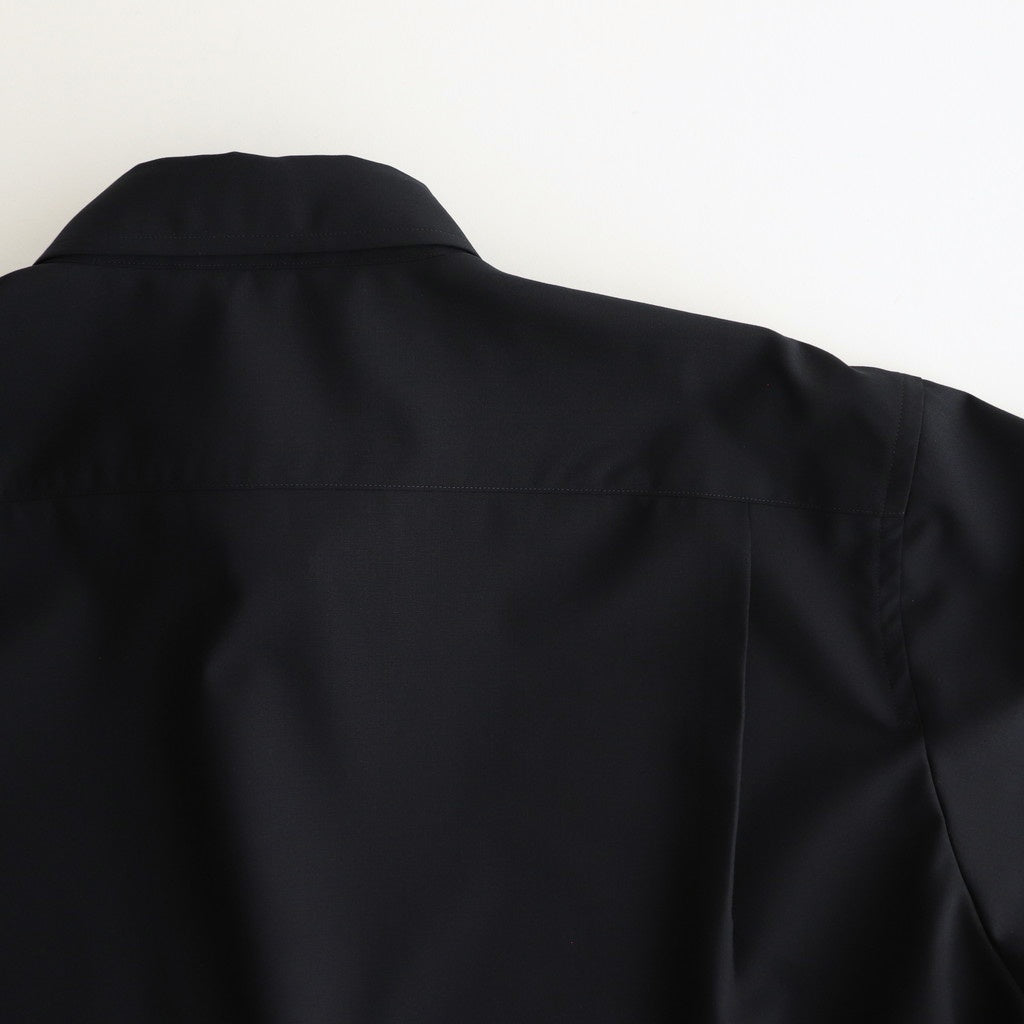 SUPER FINE TROPICAL WOOL SHIRT #TOP DARK NAVY [A25SS01WT]