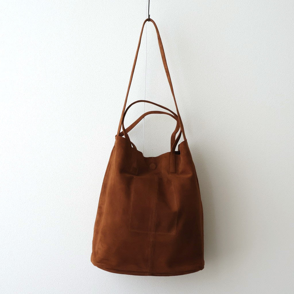 3WAY LARGE TOTE （OIL SUEDE） #BROWN [L-1]