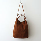3WAY LARGE TOTE （OIL SUEDE） #BROWN [L-1]