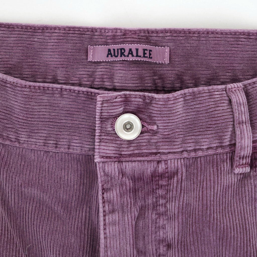 GARMENT-DYED FINX CORDUROY 5P WIDE PANTS #DUSTY PURPLE [A26AP01FX]