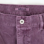GARMENT-DYED FINX CORDUROY 5P WIDE PANTS #DUSTY PURPLE [A26AP01FX]