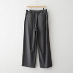 Brushed Cotton Gabardine Wide Straight Pants #CHARCOAL [GM261-40395]