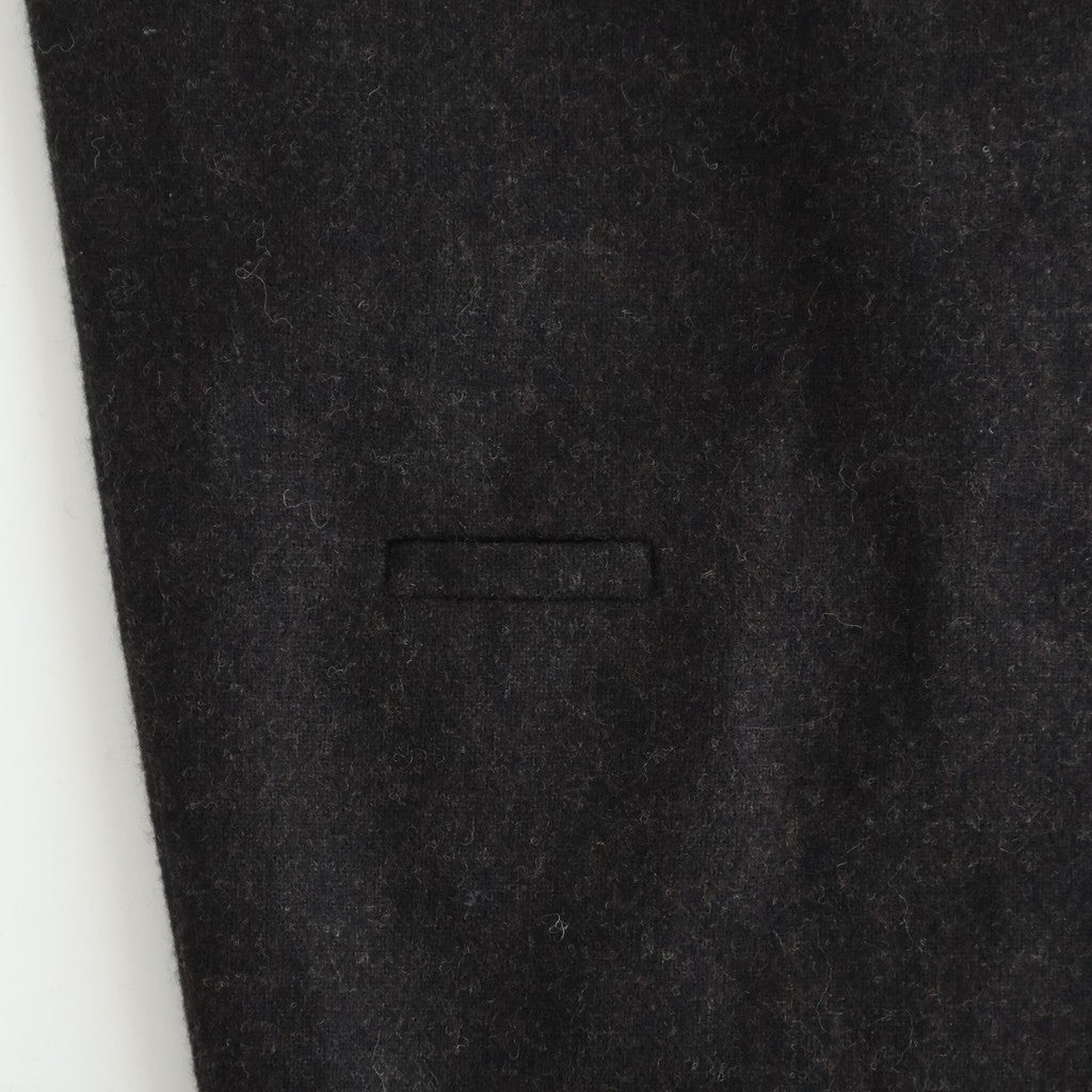 縮絨ウールタックワイドPT #DARK BROWN [D225-P303]