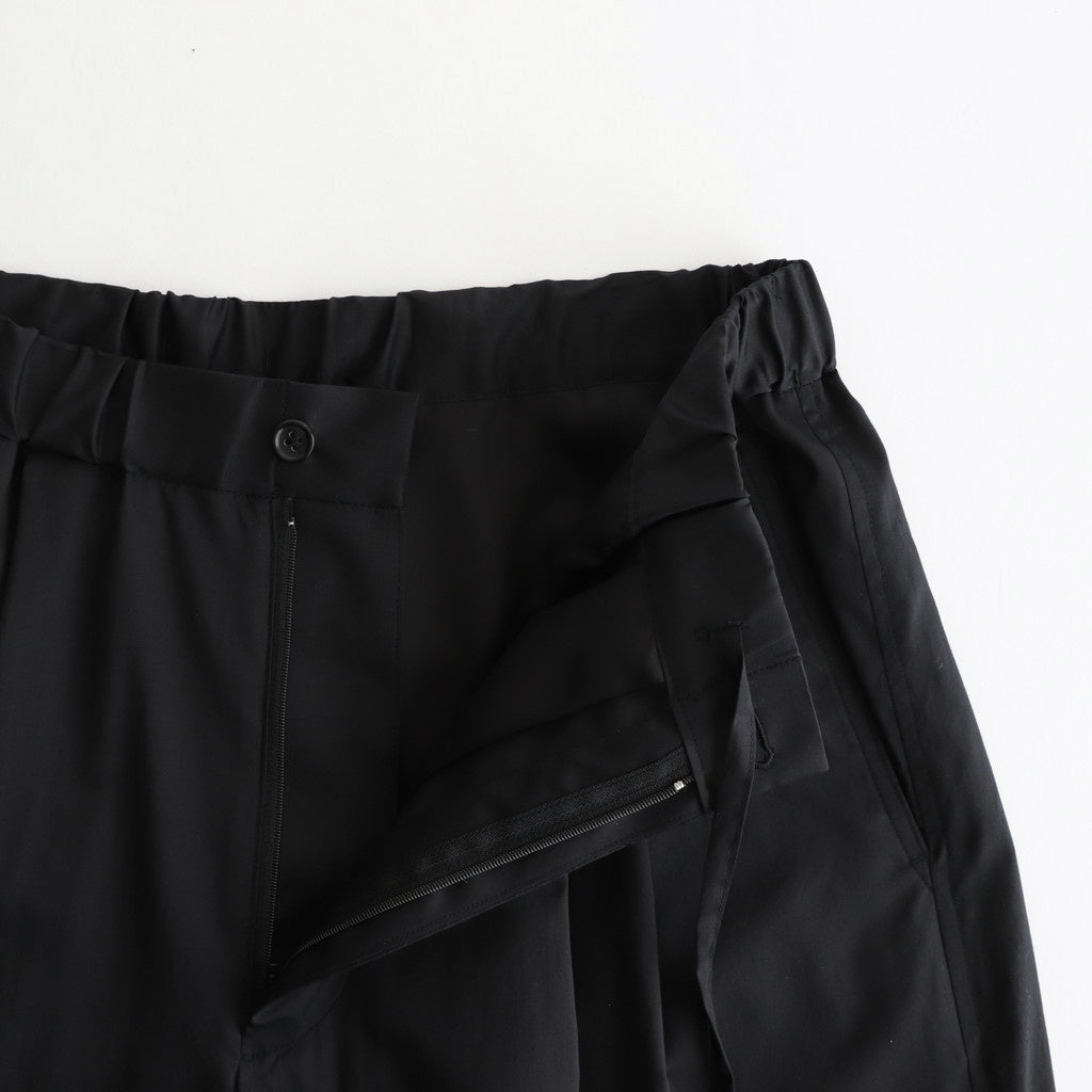 Silicon Poplin Two Tuck Easy Pants #BLACK [GM251-40148]
