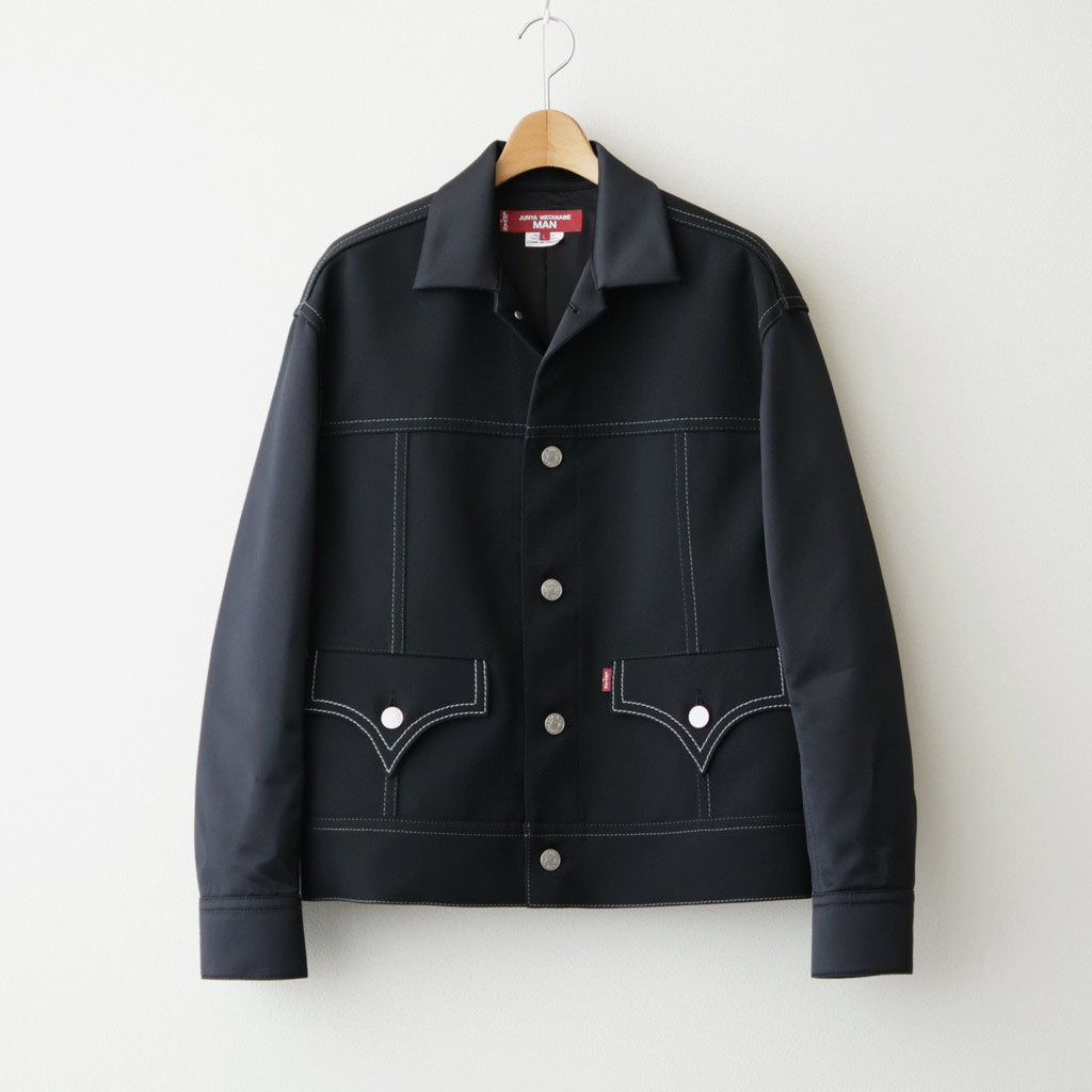 Levi's ウールサージ×キュプラシルク拝絹地 ジャケット #BLACK [WR-J202-051]