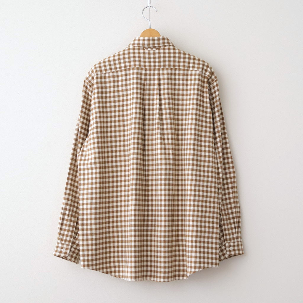 ボタンシャツ ワイド Button Shirt – Wide #BROWN-CH [11052102]