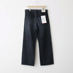 Selvage Denim Five Pocket Wide Straight Pants #BLACK DARK FADE [GU263-40059DB]