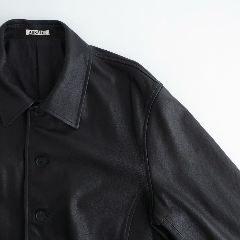 TEXTURED LAMB LEATHER BLOUSON #BLACK [A26SB01BL]
