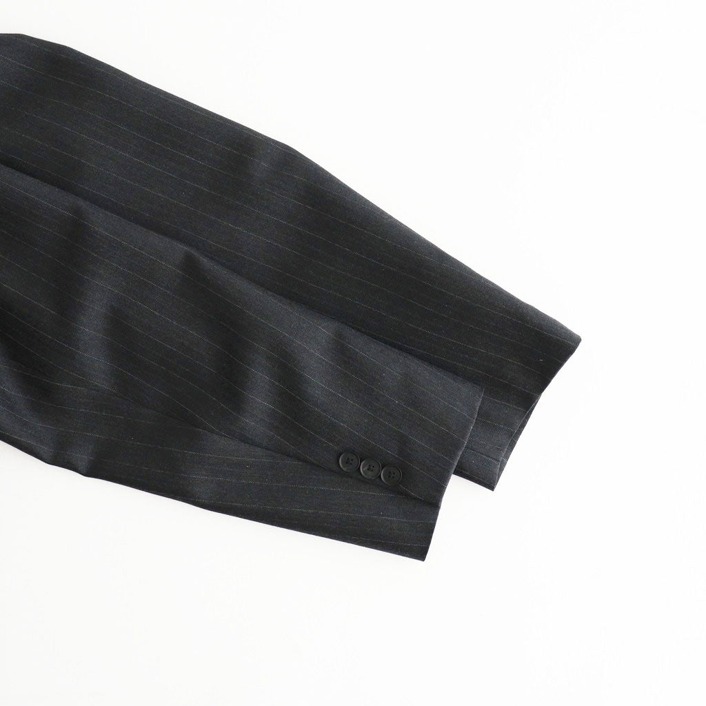 BLUEFACED WOOL JACKET #CHARCOAL NAVY STRIPE [A26AJ01BS]