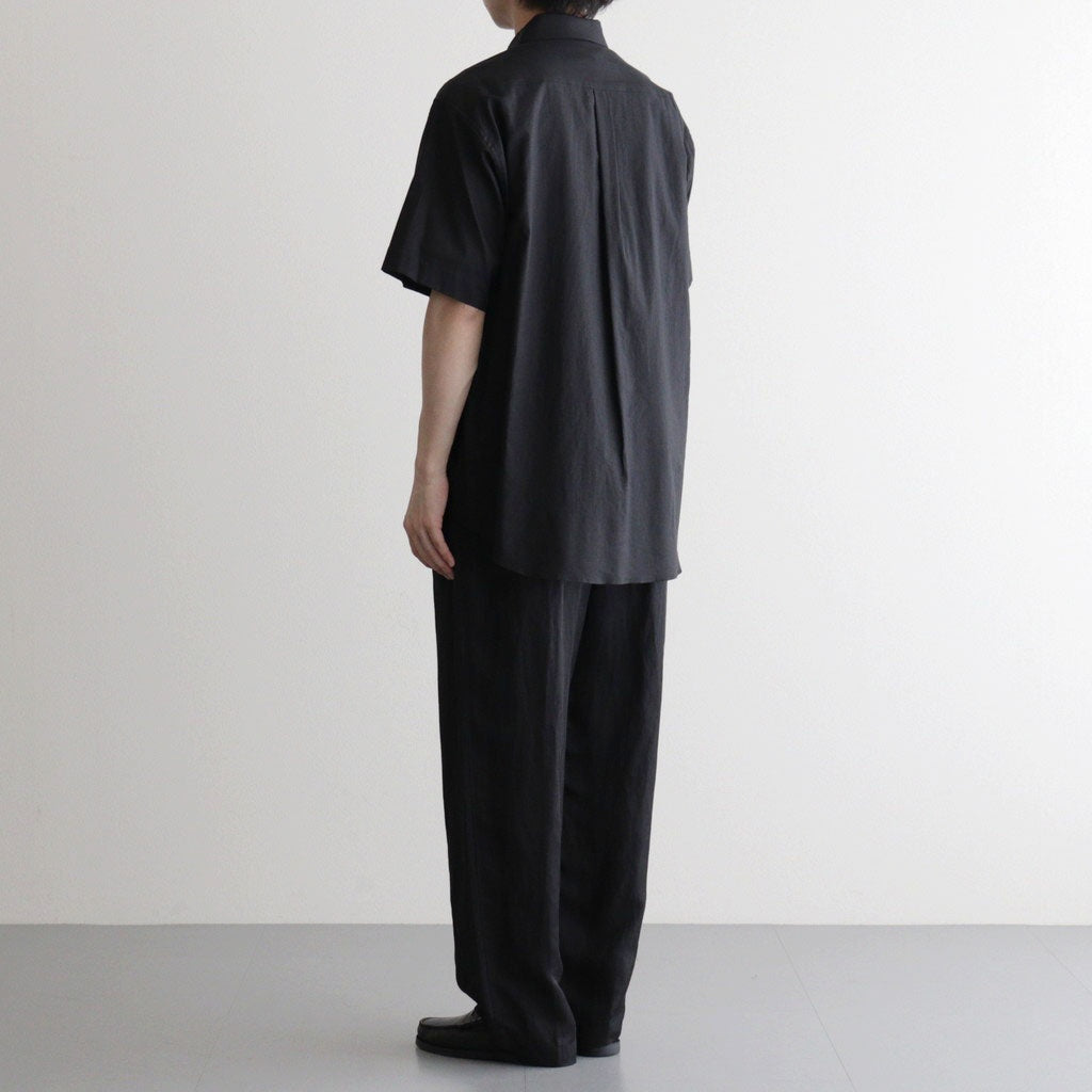 COTTON SILK OVERSIZED SS SHIRT #BLACK [ST.1498]