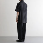 COTTON SILK OVERSIZED SS SHIRT #BLACK [ST.1498]